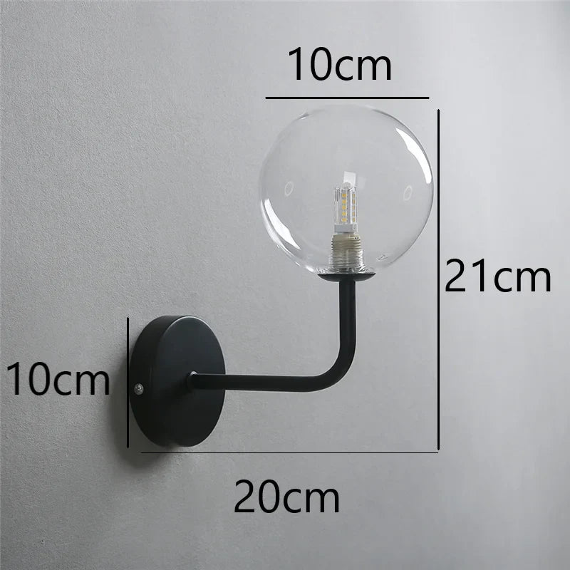 Skorter | NordicLuxe - Glass wall lamp - Modern LED lamp for bedroom and living room