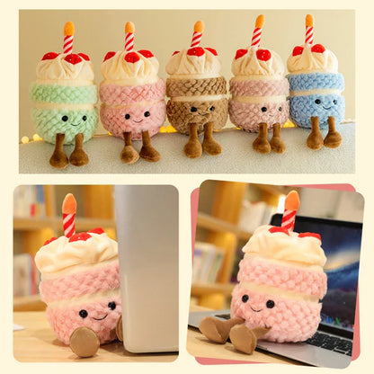Skorter | Festive Cupcake Plush with Candle – Soft Plush Toy for Kids & Adults