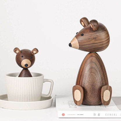 Skorter | Danish Wood Brown Bear Family Ornaments