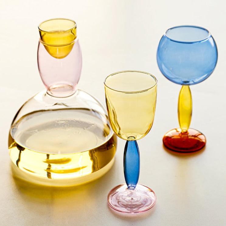 Skorter | Borosilicate 3-Color Glassware - Wine Glass