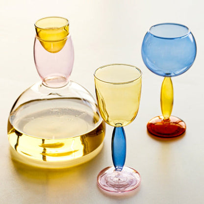 Skorter | Borosilicate 3-Color Glassware - Wine Glass
