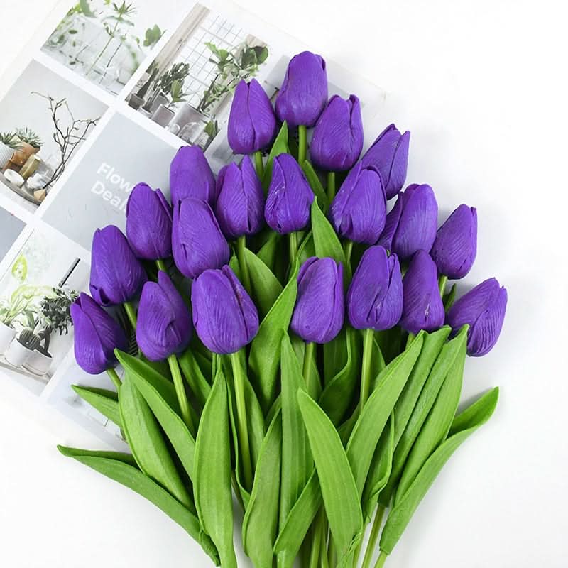 Skorter | Artificial Tulip Bouquet with Realistic Lifelike Flowers