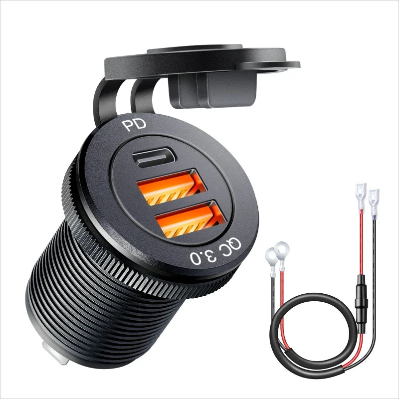 Skorter | 60W USB Socket Car Charger - Quick Charge PD 3.0
