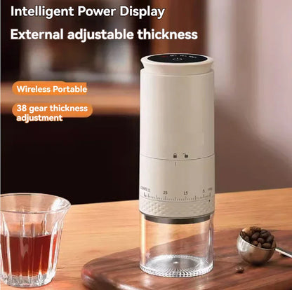Skorter | 1500mAh Electric Coffee Grinder External Adjustable Type-C Charging Coffee Grinder Bean Grinding Machine Coffee Maker