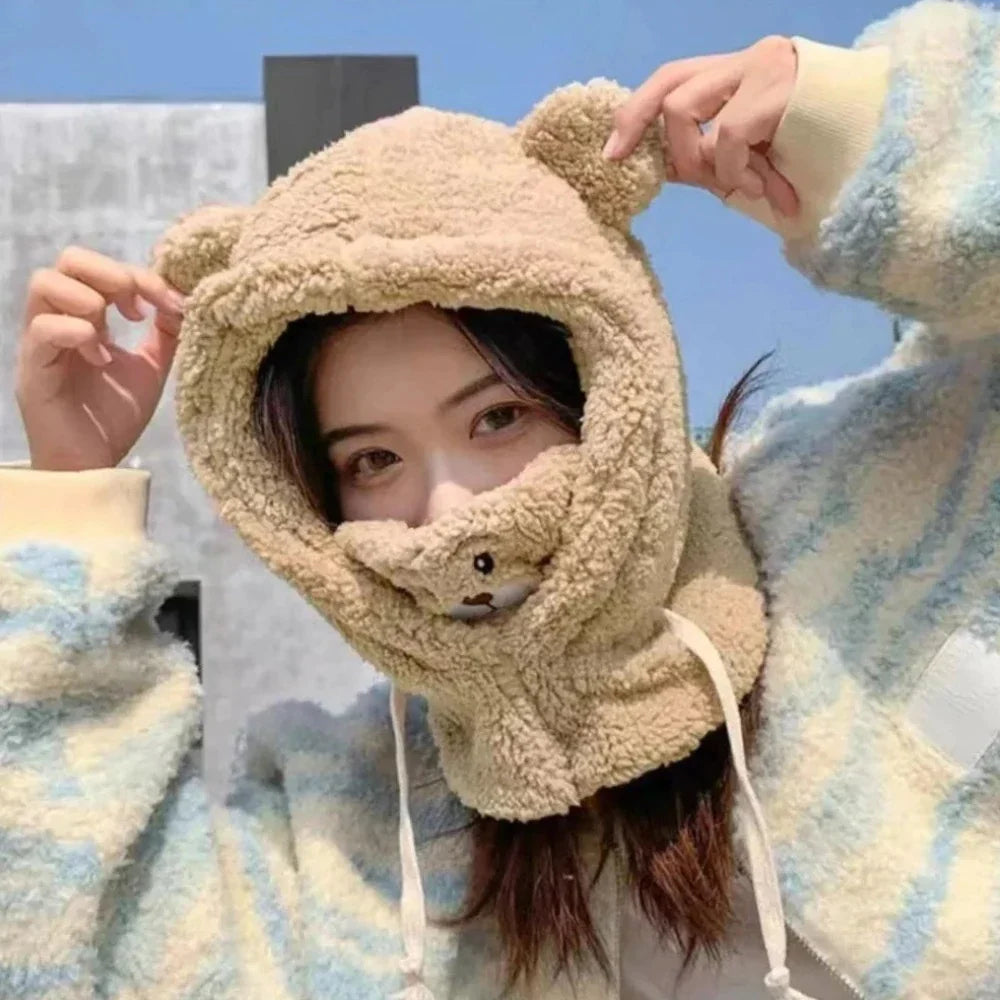 Skorter | Cartoon Hat with Attached Scarf