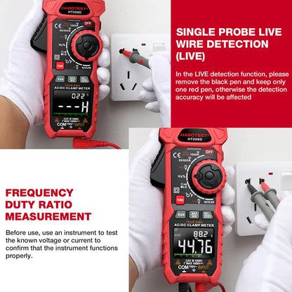 Skorter | HT208A/D True RMS Digital Clamp Meter Multimeter