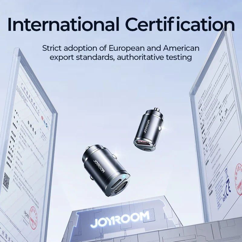 Skorter | 30W Pull Ring Car Charger - USB Type-C Dual Fast Charging Ports