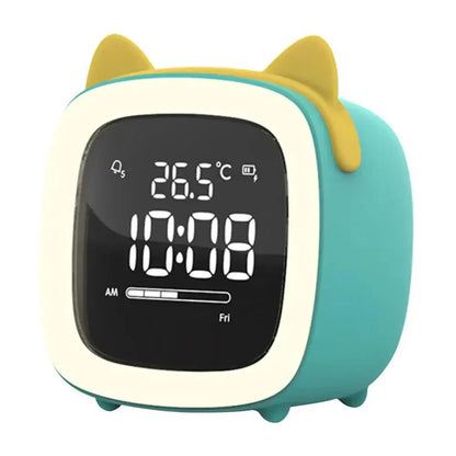 Skorter | Cartoon Bunny LED Alarm Clock with Night Light – Rechargeable, Cute Digital Display for Kids & Bedrooms