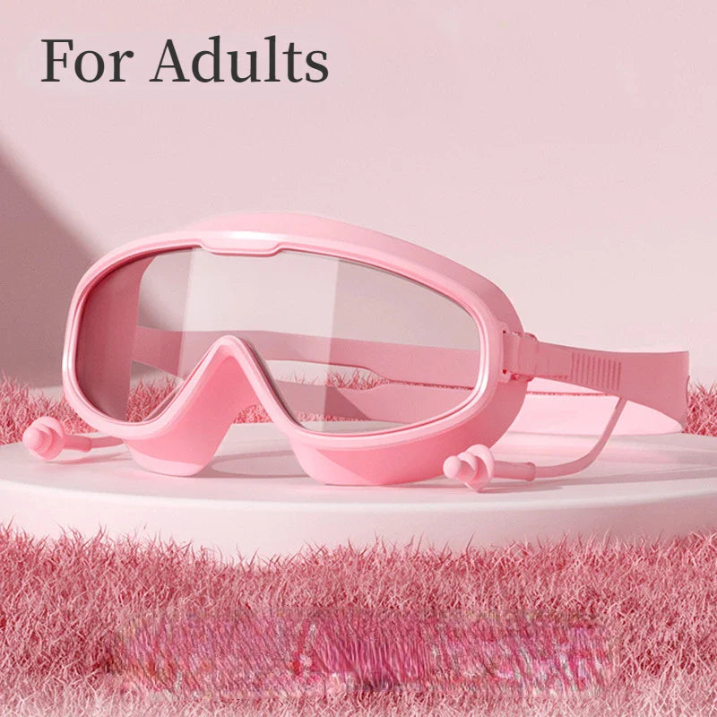 Skorter | High-Quality Large Frame Swimming Goggles - Anti-fog/ Waterproof HD Eyewear for Adults and Kids
