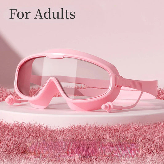 Skorter | High-Quality Large Frame Swimming Goggles - Anti-fog/ Waterproof HD Eyewear for Adults and Kids