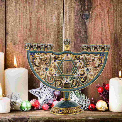 Skorter | Auriona Menorah Candle Holder | Chanukah Candelabrum & Table Decoration | Wedding & Holiday Decoration | Luxurious Elegance