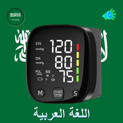 Skorter | Rechargeable LED Wrist Blood Pressure Monitor with Voice Function – HeartGuard