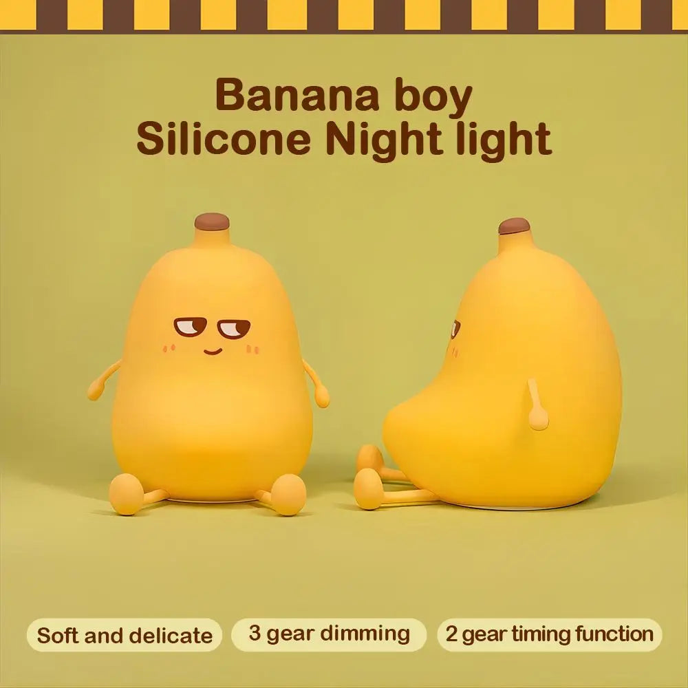 Skorter | Banana Night Light - 7-Color Dimmable Touch Lamp