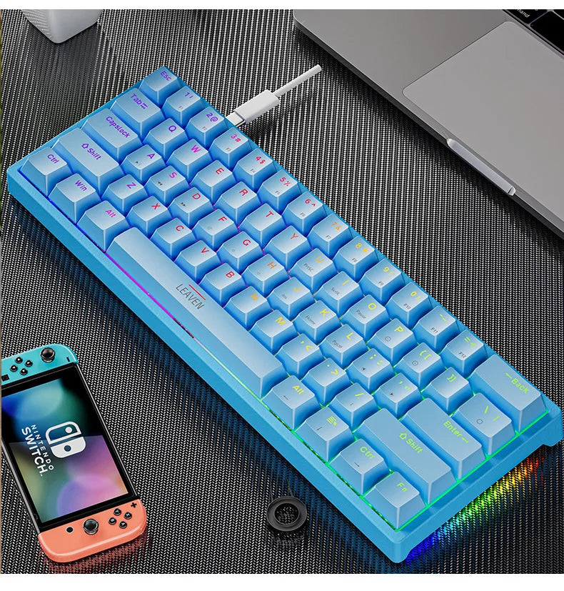 Skorter | K620 Mini Gaming Mechanical Keyboard - 61 Keys RGB
