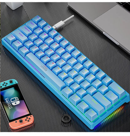 Skorter | K620 Mini Gaming Mechanical Keyboard - 61 Keys RGB
