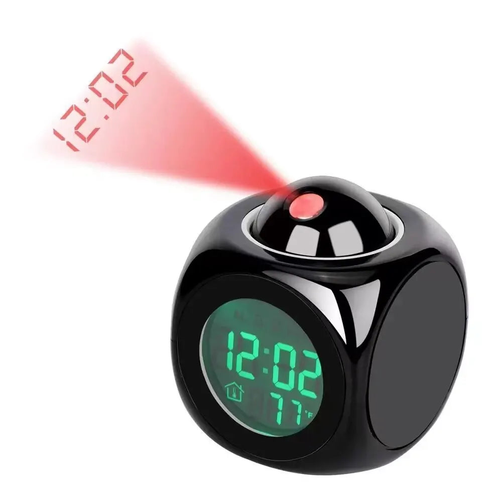 Skorter | AlarmBeam Projection Clock with Temperature and Dual Alarm – LED Display