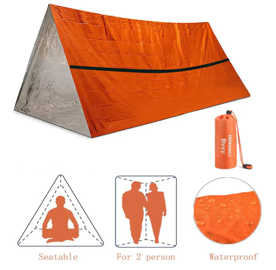 Skorter | 2-Person Survival Tent with Thermal Insulation for Outdoor Adventures