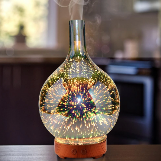 Skorter | AromaBurst 3D Glass Essential Oil Diffuser with LED Lights