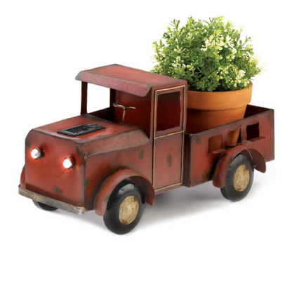 Skørter | Red Truck Solar Light Flower Pot