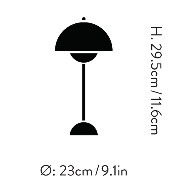 Skorter | Adjustable brightness flower pot lamp - Italian rechargeable table lamp VP3