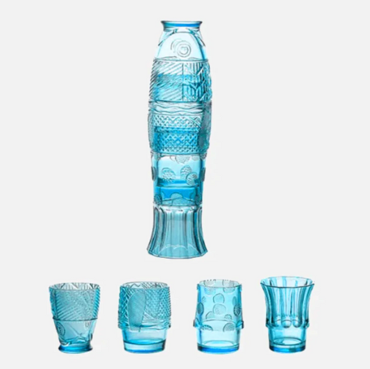 Skorter | Colored Glass Cup Set in Koi Fish Shape - Sale