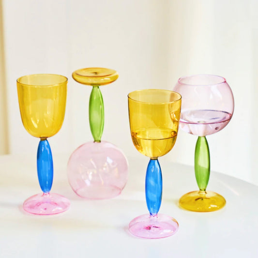 Skorter | Borosilicate 3-Color Glassware - Wine Glass