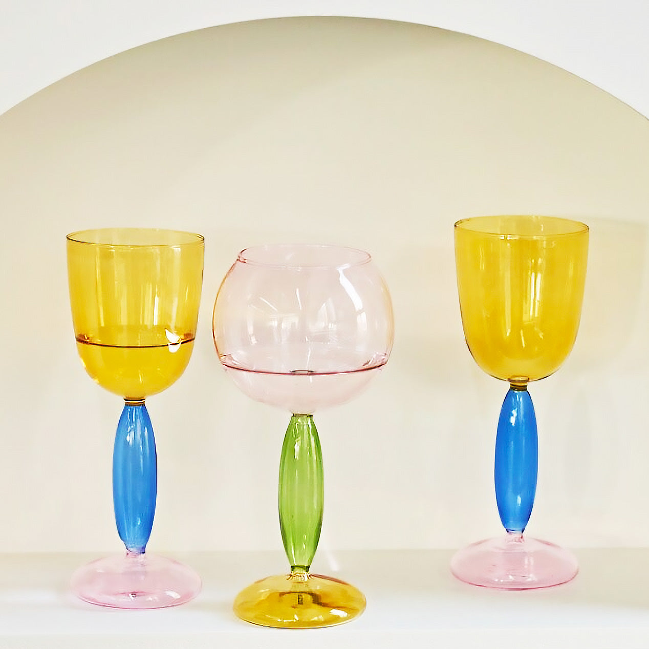 Skorter | Borosilicate 3-Color Glassware - Wine Glass