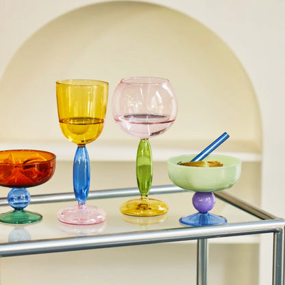 Skorter | Borosilicate 3-Color Glassware - Wine Glass