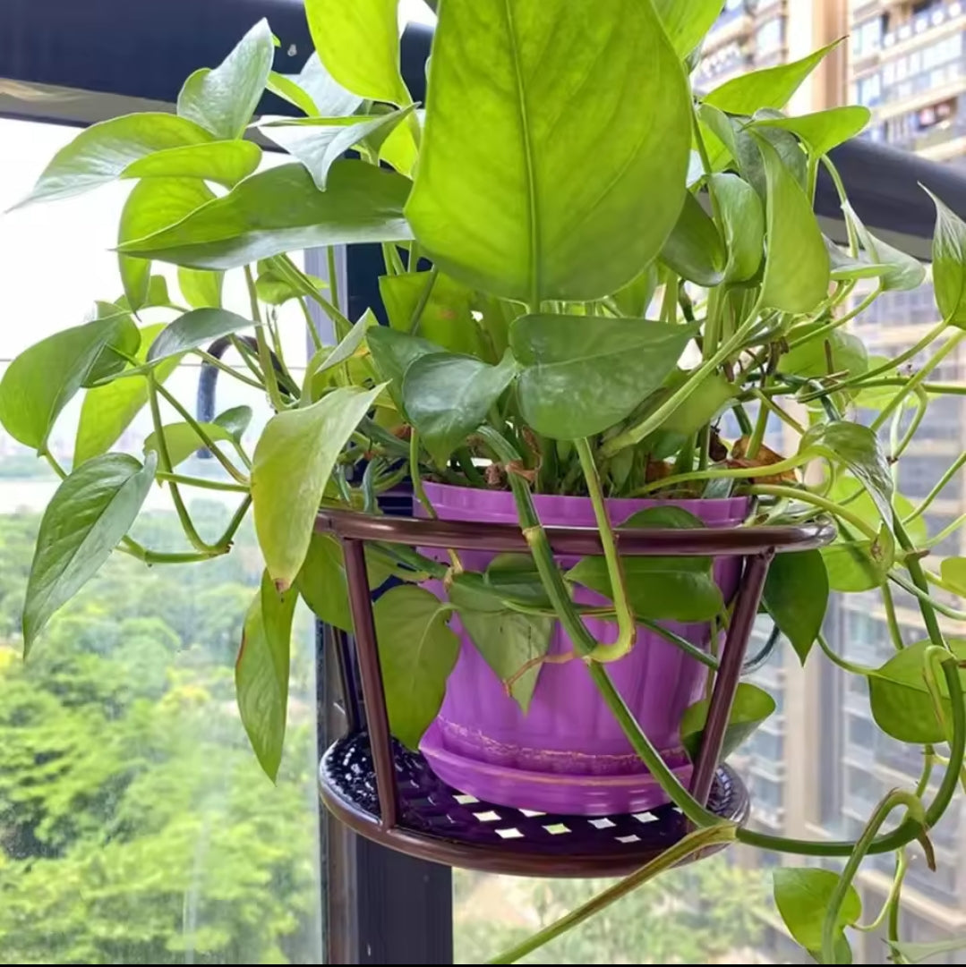 Skorter | 3Pc Over the Balcony Flower Pot Holder Black Nov