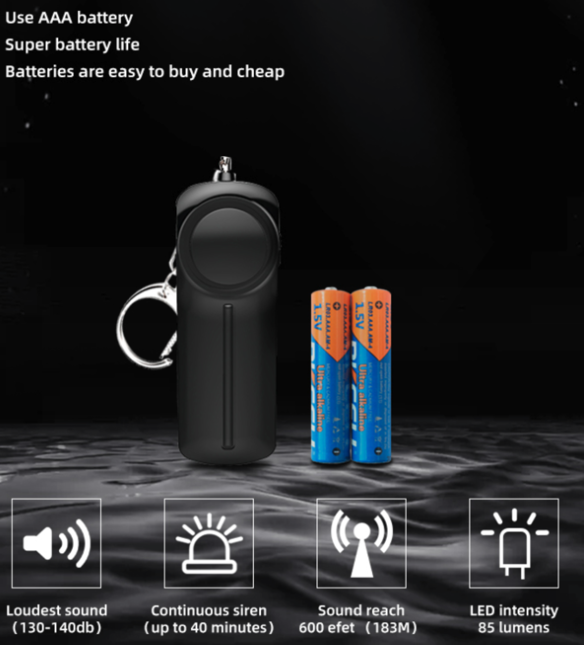 Skorter | Alarm Keychain with LED Light