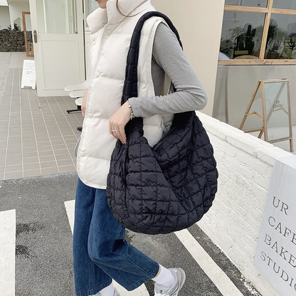 Skorter | Cross Quilt X-Large Shoulder Bag