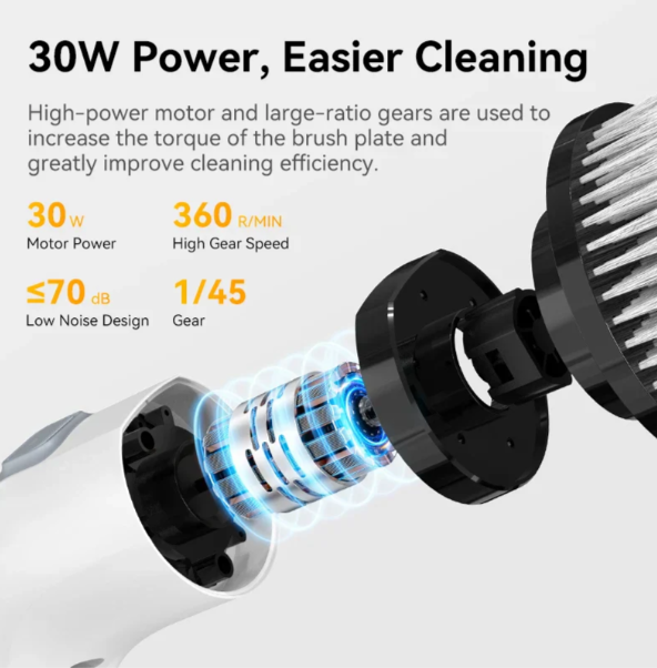 Skorter | Cordless Electric Cleaning Brush – 7 Interchangeable Heads for Effortless Deep Cleaning