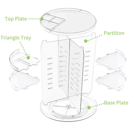 Skorter | 360° Rotating Makeup Storage Organizer