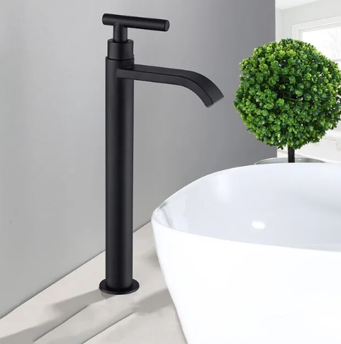 Skorter | Black Cold Water Single Faucet for Sink Installation