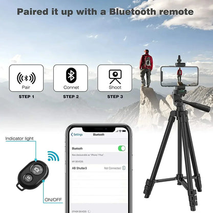 Skorter | 100cm Phone Tripod Stand with Bluetooth Remote Universal Camera Video Recording Photography Tripod