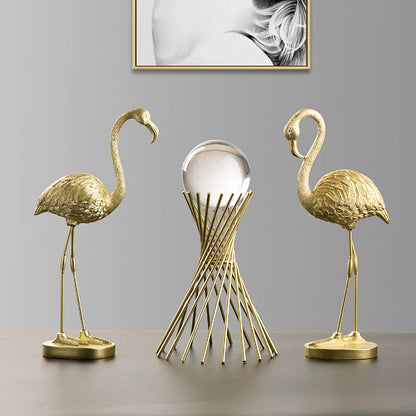 Skorter | Nordic Flamingo Figurine Figure Statue Sculpture Living Room Office Wedding Party Ornaments Home Decor Decoration Accessories