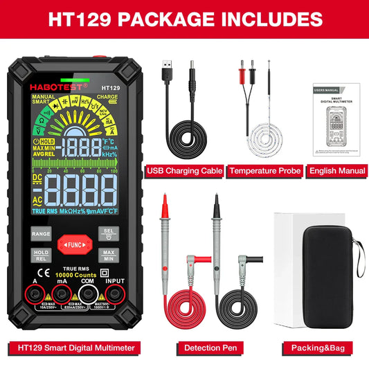Skorter | 10000 Counts Digital Multimeter with True RMS - HT129