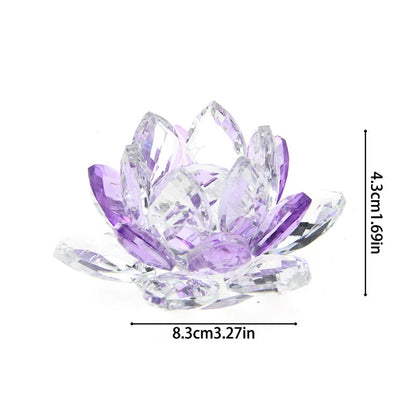 Skorter | Crystal Lotus Flower Craft Glass Paperweight Home Decoration Ornaments Figures Home Wedding Party Decor Gifts Souvenir