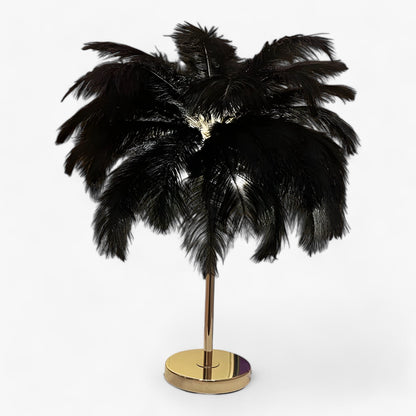 Skorter | FeatherGlow | Table lamp with touch control - LED with feathers for weddings and room decoration