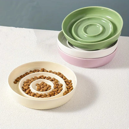 Skorter | Ceramic Anti-Choke Feeding Bowl – Slow Feeder for Cats and Dogs