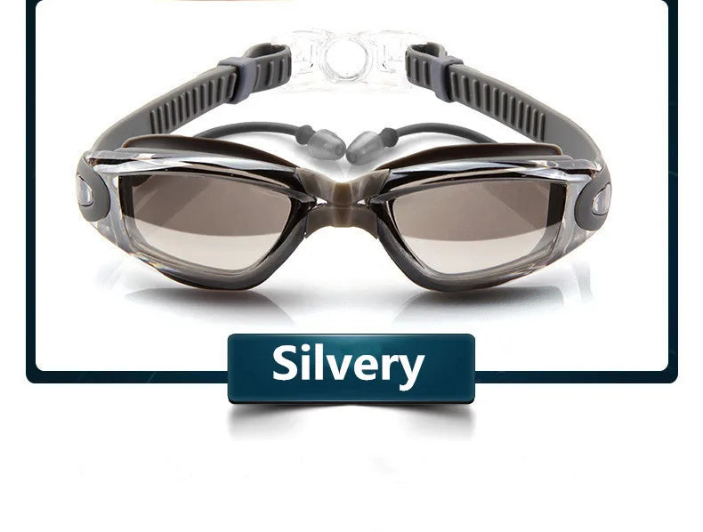 Skorter | Electroplated Waterproof Silicone Swimming Glasses for Adults