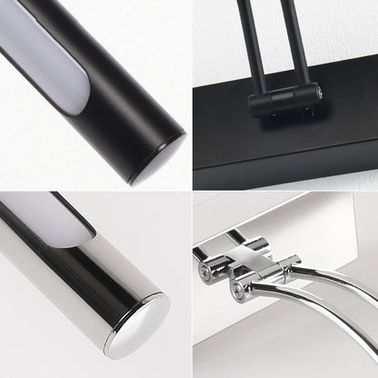 Skorter | 80-100cm LED wall lamp - Modern black/silver wall light for the bathroom, internally mounted picture light