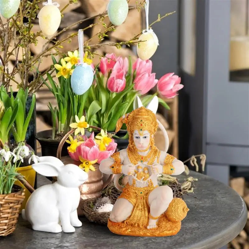 Skorter | 1 Piece Hanuman Buddha Monkey God Figurine Southeast Asian Style Home Sculpture Lord Hanuman Statue Buddha Figur Ornament