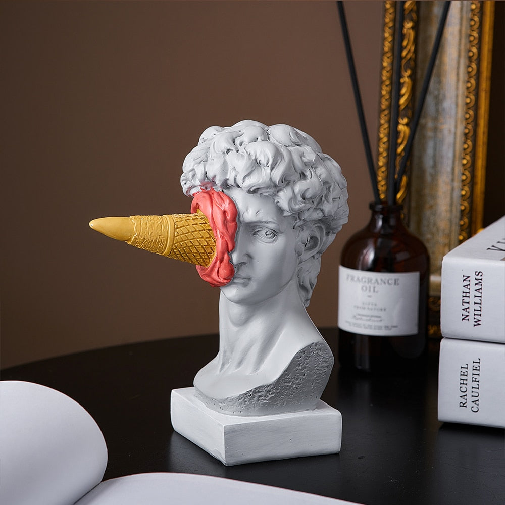 Skorter | David Figurine with Ice Cream Home Decoration Sculpture