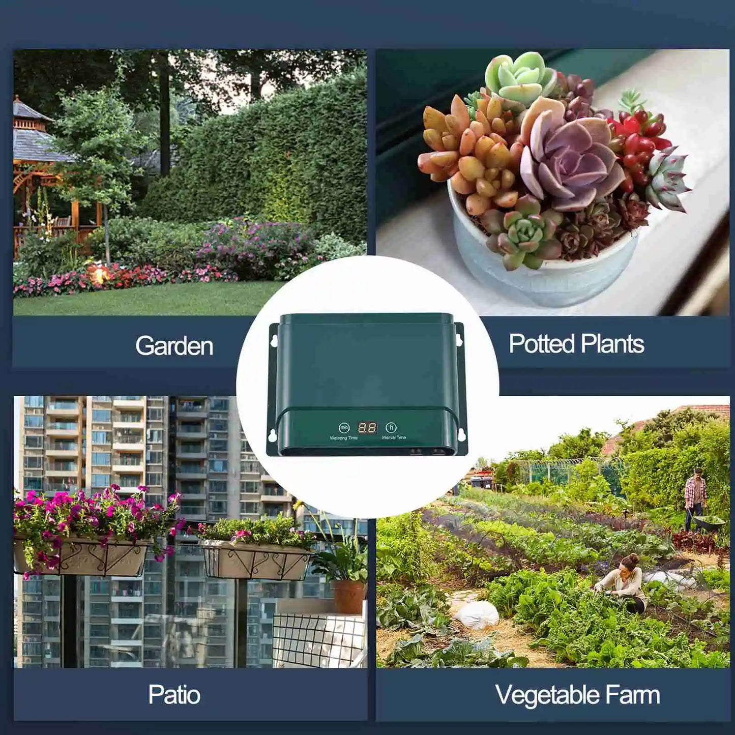 Skorter | Solar Drip Irrigation System Kit Automatic Watering with 30 Modes & 7 Timers – AquaFlow