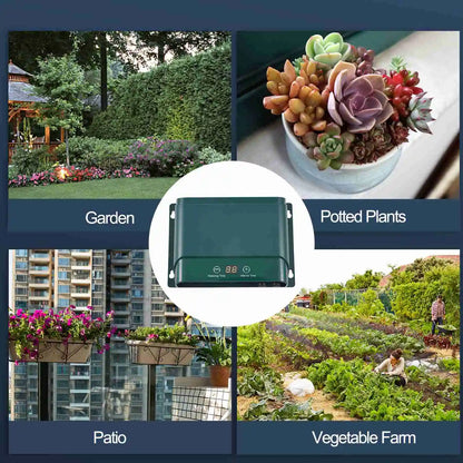 Skorter | Solar Drip Irrigation System Kit Automatic Watering with 30 Modes & 7 Timers – AquaFlow