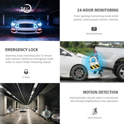 Skorter | 3-Channel 1080P Dash Cam with Triple-Lens & In-Vehicle Recording