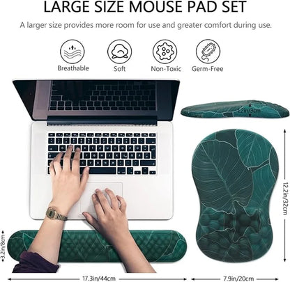 Skorter | Ergonomic Memory Foam Mouse Pad with Wrist Rest - Pain Relief Support