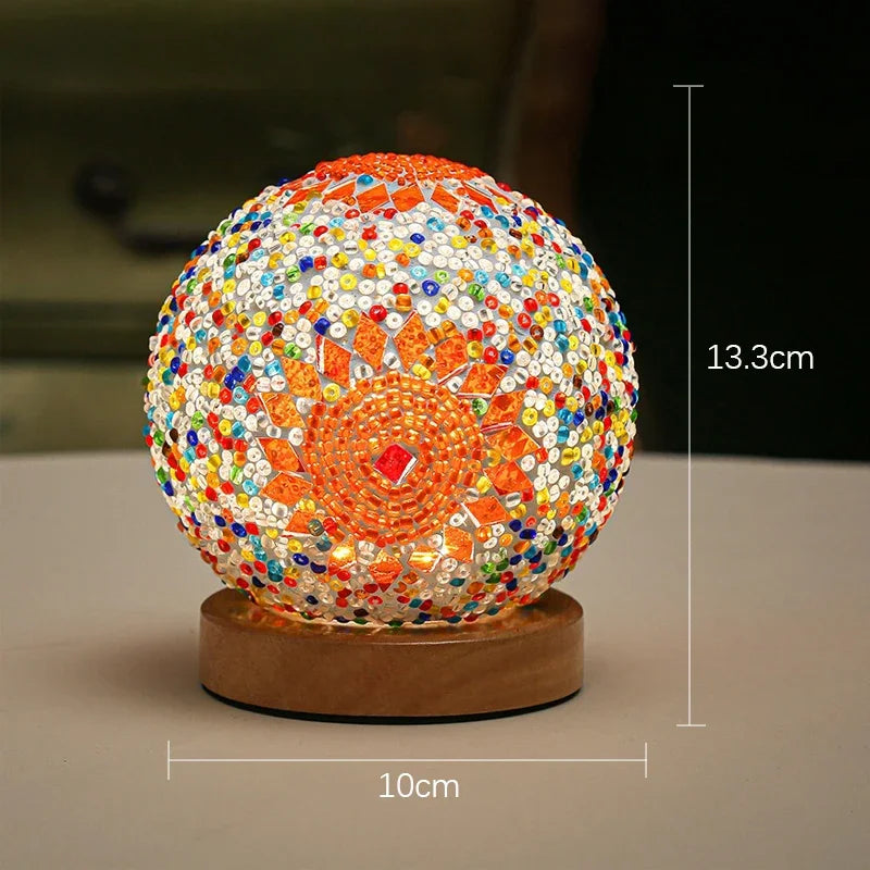 Skorter | BohoGlow - LED Desk Lamp in Bohemian Style – Dimmable, Vintage Appearance