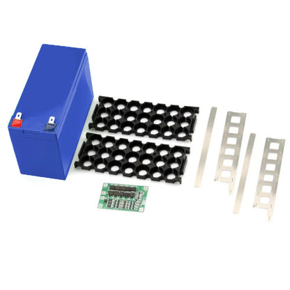 Skorter | 12V/7Ah Battery Case for 18650 Cells - Empty Box with 3*7 Holder and 3S25A BMS - Nickel Strip Storage Box for DIY Battery Packing Protection